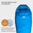 thumbnail image 3 of Hyke & Byke Shavano 32 F Hiking & Backpacking Sleeping Bag - 3 Season, 650FP Duck Down Sleeping Bag - Ultralight - Light Blue - 87in - Long, 3 of 7