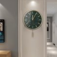 thumbnail image 3 of Reloj, estilo simple, reloj de pared de mármol para decoración del hogar, diseño elevado, 3 of 12
