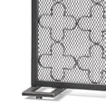 thumbnail image 5 of GDF Studio Pepperwood Modern Single Panel Iron Fireplace Screen, Black Brushed Silver, 5 of 7