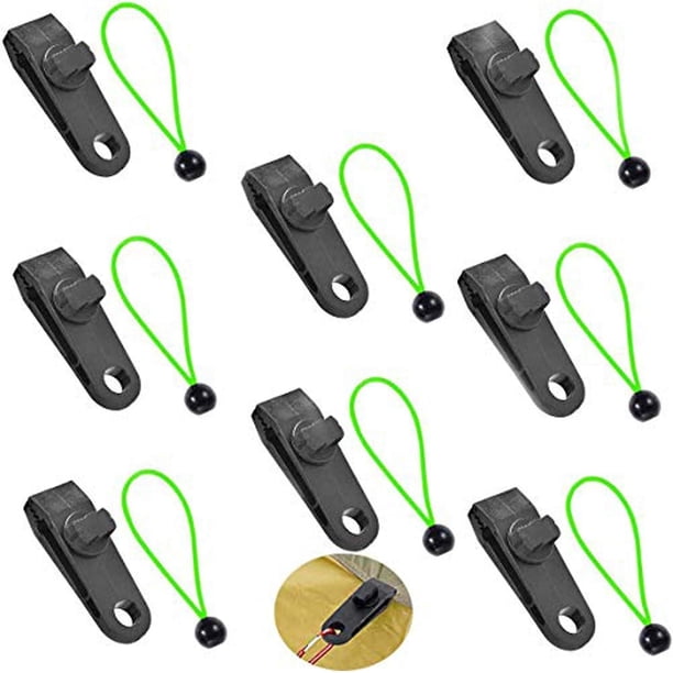 16 clips de lona para lona, agarre de bloqueo resistente, tornillo de pulgar, clips de abrazadera para tienda de campaña, toldos, camping al aire libre, toldos para caravanas, cubiertas de auto