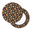 thumbnail image 2 of Balery Fast Food Fundas de asiento para taburete de bar redondo de tela de terciopelo ajustables que protegen de arañazos y manchas para sillas de 14 a 17 pulgadas.-12 inch, 2 of 7