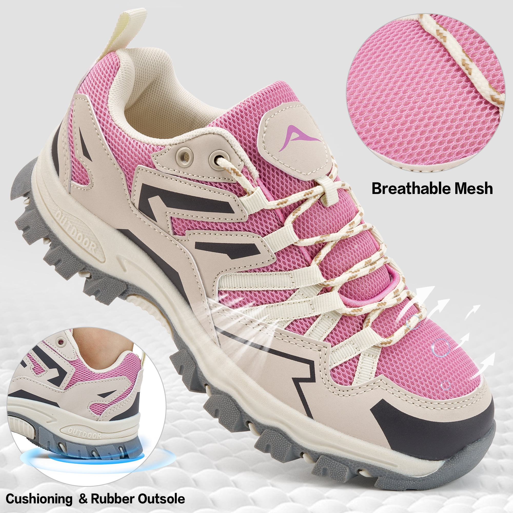 Ecetana Women's Hiking Shoes Lightweight Breathable Mesh Walking Sneakers Outdoor Shoes
