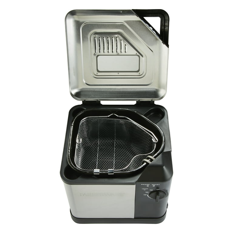 Farberware 1.1 Liter Stainless Steel Deep Fryer with Dishwasher-Safe  Basket, Lid & Handle - Walmart.com