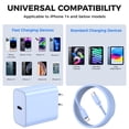 thumbnail image 6 of iPhone Charger, 20W USB C Wall Charger Block-2 Pack with 6ft Fast Charging Cables Compatible with iPhone 14/13/12/11/XS/XR/X/8-Blue, 6 of 7