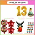 thumbnail image 2 of Bing Bunny Party Supplies 13th Decor Kit Balloons Birthday Cake Topper Decorations, 2 of 6