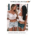 thumbnail image 3 of SUOSDEY Belts for Women 2pack Women Leather Belts for Jeans with gift box, 3 of 6