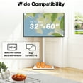 thumbnail image 3 of RTVR Universal Floor Metal TV Stand with Swivel Mount for 32"-60" TVs up to 88 lbs, Height Adjustable White, 3 of 8