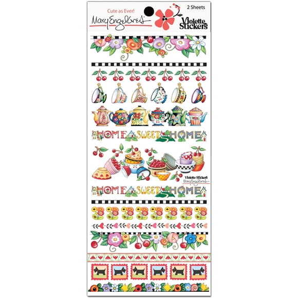 Stickers Violette Mary's Home Sweet Home 2 hojas 10 x 20 cm