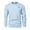 Light Blue, variant on Men's Waffle Casual Tops Round Neck Solid Color Knitted Sports Sweater Long Sleeved Pullover Sweatshirt Gray 3XL