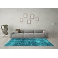 thumbnail image 3 of Ahgly Company Indoor Rectangle Oriental Turquoise Blue Industrial Area Rugs, 2' x 4', 3 of 4