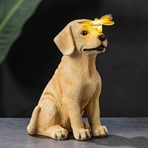 Garden Solar Light Outdoor Resin Dog Statue Light Garden Home Garden Outdoor Decorations