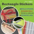 Labeling Sticker Tag Metallic Sticker Labels 3x1 inch (75mm x 25mm) Rectangular Labeling ...
