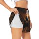 thumbnail image 1 of Balery Western Rainy Desert Cowboy Pantalones cortos deportivos para mujer con forro y dos bolsillos, elásticos, para entrenamiento, gimnasio, yoga-X-Large, 1 of 7