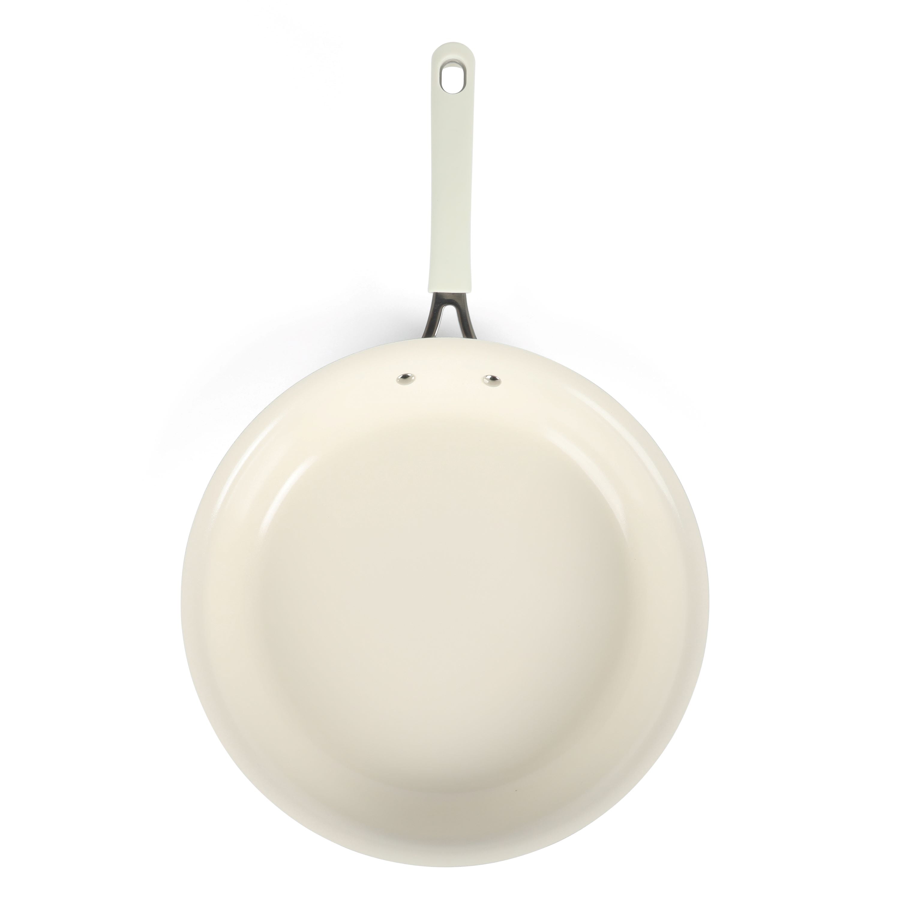 Martha Stewart Everyday Charlemont 12-inch Nonstick Saute Fry Pan with Lid, Linen