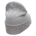 thumbnail image 3 of Skater Embroidered 12 Inch Long Knitted Beanie - Heather Grey OSFM, 3 of 5