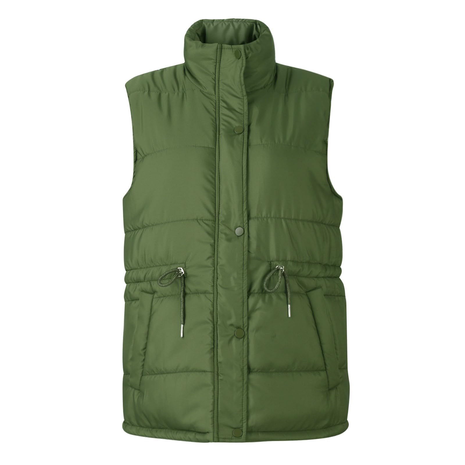 Zedker Women's Puffer Vest Hooded Running Vests Slim Fit Fleece Sleeveless Lightweight Jacket Fall Winter