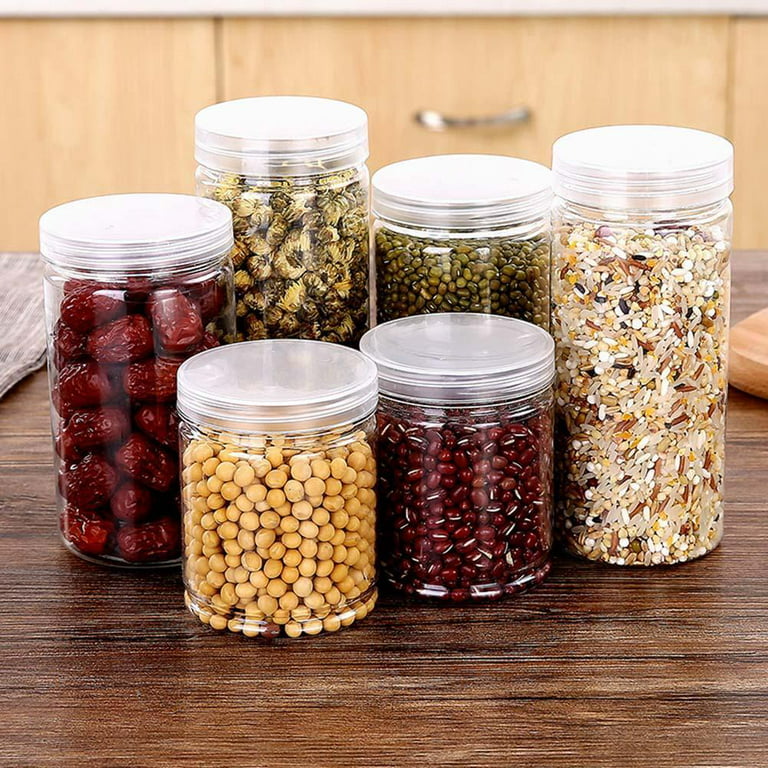 Kitchen Solutions: 6 Piece Food Container Set with Airtight Seal, fresh  storages solutions kitchen cupoboards organisation dried foods pasta rice  cereal containers six kit, air tight lids silicone white freshness seals,  10784815