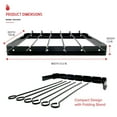 thumbnail image 2 of Nexgrill Shish Kabob Skewers Set, Non-Stick Surface, Easy to Clean, 1 Raised Stand and 6 Skewers, Foldable Grill Rack Barbecue Skewer Accessory for Outdoor Grilling, and Camping, Black - 530-0032, 2 of 6