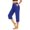 Blue, variant on HomeGardon Shorts for Women,Running Shorts for Women Solid Elastic Waist Pocket Cropped Pants Casual Stretchy Stylish Pants for Spring Summer Women's Clothing,S-XXXL