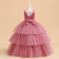 thumbnail image 4 of OSOLU Toddler Child Party Dress Girls Sleeveless Cake Fashion Sweet Dress Party Princess Dress Performance Newborn Boho Dailywear, 8-9 Years, 4 of 4