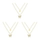 thumbnail image 2 of Sonducket Collar de plata de ley 925 simple y exquisito con mariposas dobles y mano de obra es oro fino Type1 NO1, 2 of 6