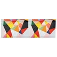 thumbnail image 6 of Yayeee Kitchen Valance Rod Pocket 54" x 18" Living Room Window Curtain, Purple Triangles, 6 of 6