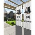 thumbnail image 3 of nqOlkjepod Outdoor Curtains for Patio Waterproof, Happy Father's Day Outdoor Privacy Panels Grommet, Bow Beard Funny Decor Blackout Outside Curtains for Porch/Cabana/Pergola/Gazebo 54"x84", 1 Panel, 3 of 8