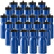 thumbnail image 1 of 50 Botellas De Agua Resistentes A Granel, Paquete De 24, Botellas Deportivas Sin Bpa De 22 Oz Con Tapa Superior De Fácil Apertura, Fabricadas En Ee. Uu., Marca Reutilizable Y Apta Para Lavavajillas En, 1 of 7