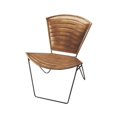 thumbnail image 5 of Home Square Metal & Leather Accent Chair in Medium Brown - Set of 2, 5 of 5