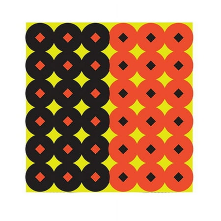 Birchwood Casey 34117 Shoot-N-C 1 Self-Adhesive Diamond/Circle Target 432 Pasters Orange/Black