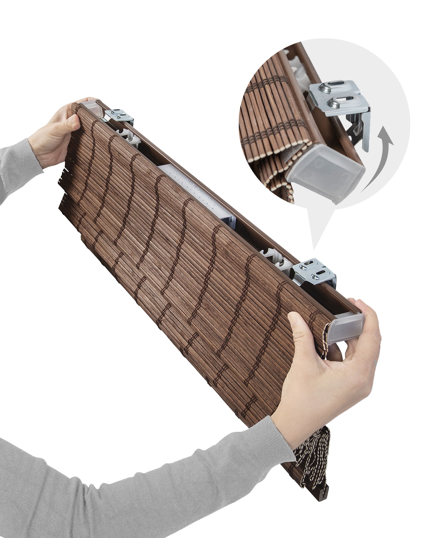Chicology 23"W x 64"H Bear Cordless Bamboo Window Shades, Light Filtering, Safe for Kids & Pets