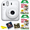 Clay White, variant on FUJIFILM INSTAX MINI 12 Instant Film Camera ( Mint Green ) + Fujifilm Instax Mini Twin Film bundle ( 40 Sheets )