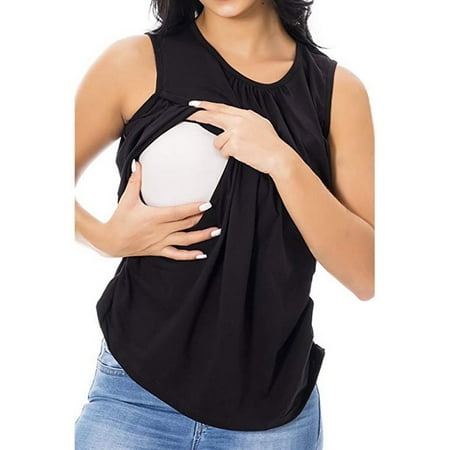 

Fragarn Maternity clothes Women s Maternity Tank Top Sleeveless Comfy Breastfeeding Clothes