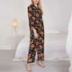 thumbnail image 3 of Balery Sunflowers Conjunto de Pijama con Estampado para Mujer, Conjunto de Dos Piezas con Manga Larga, Ropa de Dormir Suave con Bolsillos, Pijamas Cómodos-Medium, 3 of 7