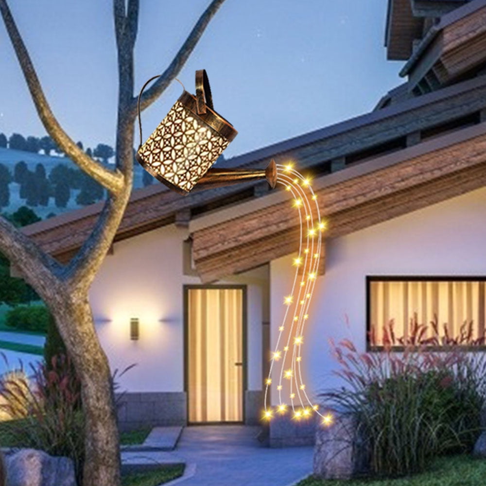 Details about   Solar Watering Can LED String Light Starry Fairy Night Light for Yard Garden 