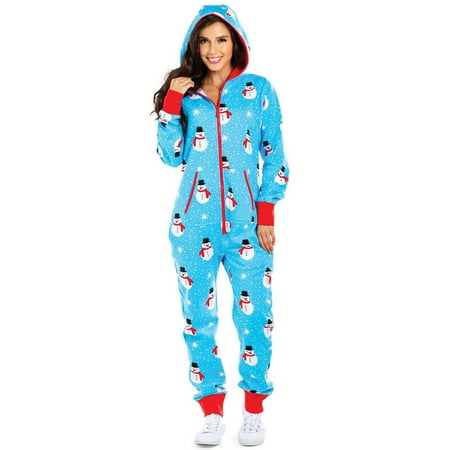 

Dresses for Women 2023 HIMIWAY Women Christmas Pajamas One-Piece Pajamas Printed Hooded Homewear One-piece Pants Blue M