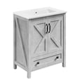 thumbnail image 4 of Yeshouse Mueble de baño de 24 pulgadas con lavabo, moderno mueble de baño independiente con lavabo de cerámica, mueble de madera con puerta de cierre suave y cajón grande, 4 of 8