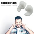 thumbnail image 4 of Tapones para Los Oídos Natación Buceo Silicona Suave Adultos () Blanco, 4 of 7