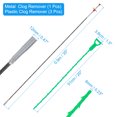 thumbnail image 2 of Unique Bargains Outil de Débouchage de Drain 0,9m Déboucheur en Acier Inoxydable & 3 Pcs Déboucheur PP Vert Clair, 2 of 4