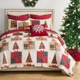 thumbnail image 3 of Greenland Home Fashions Deck the Halls Festive Holiday Quilt Set, 3-Piece King, 3 of 9
