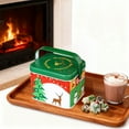 thumbnail image 5 of Christmas Themed Metal Storage Box with Handle, 5.12x4.25x3.93 Inch Portable Candy Gift Box for Holiday Decor and Festive Picnic(A), 5 of 6