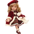 thumbnail image 2 of Northlight 18.5" Porcelain "Sarah" in Plaid Winter Dress Sitting Collectible Christmas Doll, 2 of 2