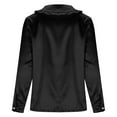 thumbnail image 4 of Satin Shirts for Women Silk Blouses Dressy Elegant Satin Button Down Shirts Holiday Tops Christmas Party Outfits,Black L, 4 of 5