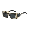thumbnail image 3 of Gafas de sol cuadradas para mujer, accesorios de vestuario clásicos, gafas de sol para conducir Negro, 3 of 9