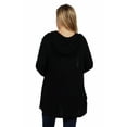 thumbnail image 3 of 24seven Comfort Apparel Open Front Lightweight Hooded Maternity Cardigan, 3 of 4
