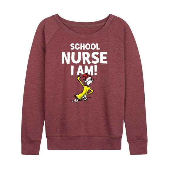 Dr. Seuss - School Nurse I Am Sam I Am - Women's Lightweight French Terry Long Sleeve Shirt