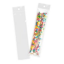 APQ Supply Clear Reclosable Zipper Bags with Hanging Hole, 2 x 8 Inch. Pack of 1000 Resealable Plastic Bags 2 Mil. Poly & Plastic Packaging Bags for Pills, Jewelry. Seal Top Polyethylene Snack Bags