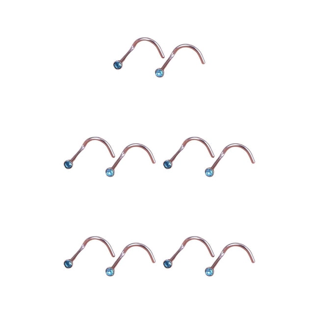 Qarigey Espárragos para la nariz Accesorio de decoración de moda Adorno elegante para el cuerpo de acero inoxidable con estilo Joyas para Type2 NO2