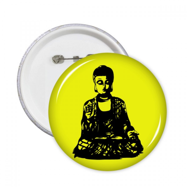 Shakyamuni Portrayal Meditate Sublimation Pins Badge Button Emblem Accessory Decoration 5pcs