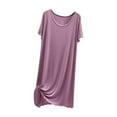 thumbnail image 1 of Vestido largo de verano ligero con cuello redondo y corte holgado para mujer, 1 of 3